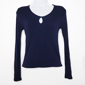 Forever 21 | Navy Blue Long Sleeve Top
